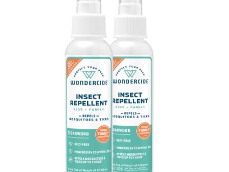 Wondercide - Mosquito, Tick, Fly, and Insect Repellent with Natural Essential Oils - DEET-Free Plant-Based Bug Spray and Killer - Safe for Kids, Babies, and Family - Cedarwood 2-Pack of 4 oz Bottle on Sale