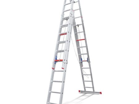 4 Section Aluminium Industrial Ladder 4*14 Steps (4*4Mt) Premium Online Sale