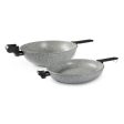 2 Piece Set Rocky Twins 28 CM Grill Dura Induction Pearl Grey Sale